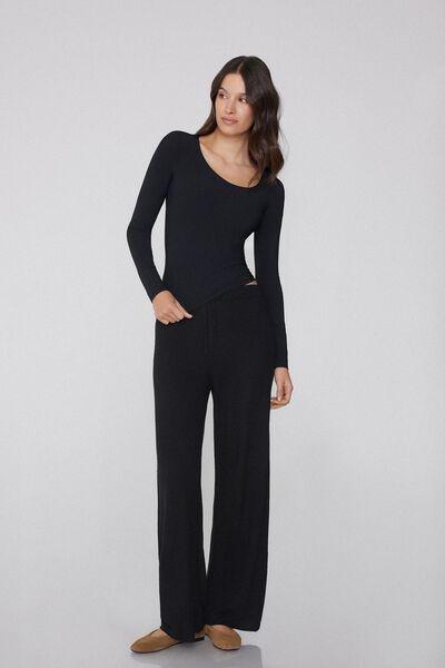 Black 2 In 1 Natural Lifting Long Sleeve Top, Black, large image number 0