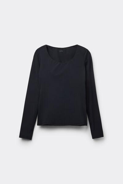 Black 2 In 1 Natural Lifting Long Sleeve Top, Black, large image number 4