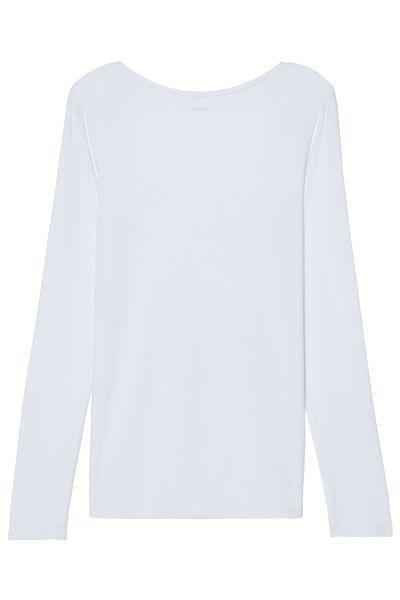 White Long-Sleeve Scoop-Neck Top, , large image number 5