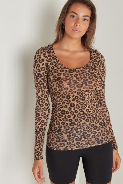 St.Maculato Classic Long-Sleeved Shirt With Wide-Neck And Printed Viscose, 5701_442U, large image number 1