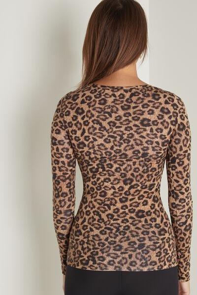 St.Maculato Classic Long-Sleeved Shirt With Wide-Neck And Printed Viscose, 5701_442U, large image number 2