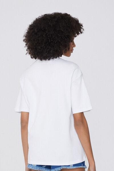 White Round Neckline T-Shirt, , large image number 2