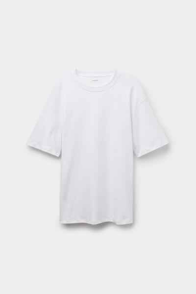White Round Neckline T-Shirt, , large image number 4