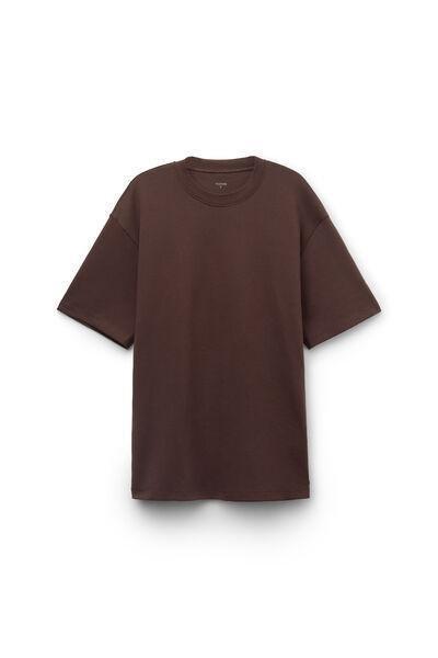 Maroon Oversize Medium Weight 100% Cotton T-Shirt, 5701_325Z, large image number 1
