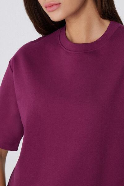 Burgundy Medium Weight Cotton T-Shirt, , large image number 3