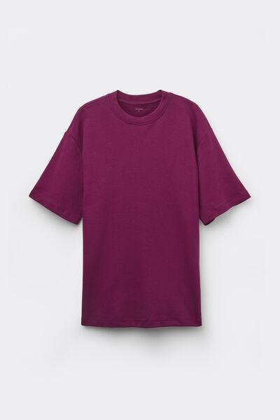 Burgundy Medium Weight Cotton T-Shirt, , large image number 4