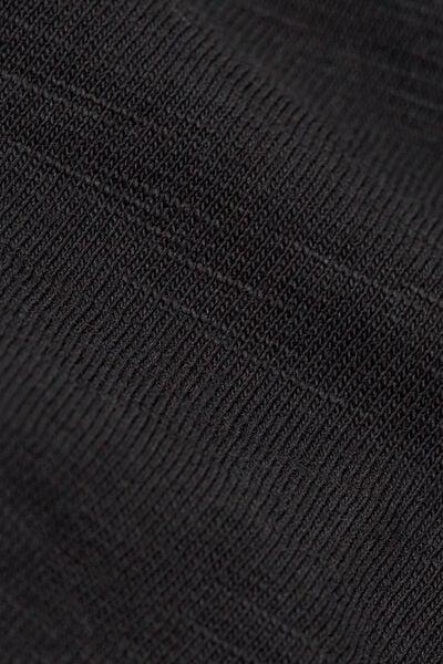 Black V-Neck 100% Slub Cotton T-Shirt, Black, large image number 5