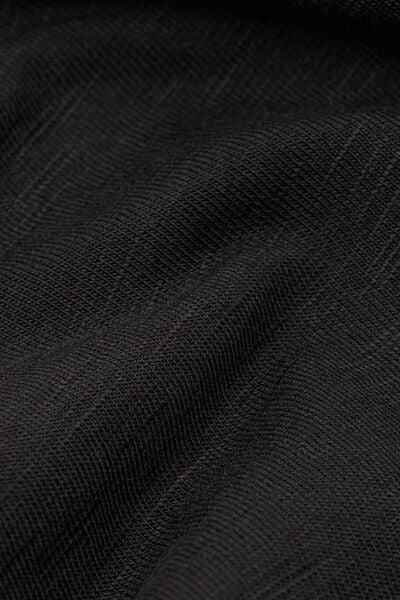 Black Round Neck 100% Slub Cotton T-Shirt, Black, large image number 5