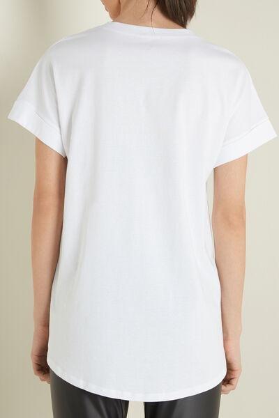 White Turn-Up Sleeves T-Shirt, , large image number 2