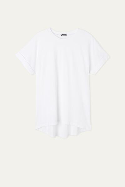 White Turn-Up Sleeves T-Shirt, , large image number 4