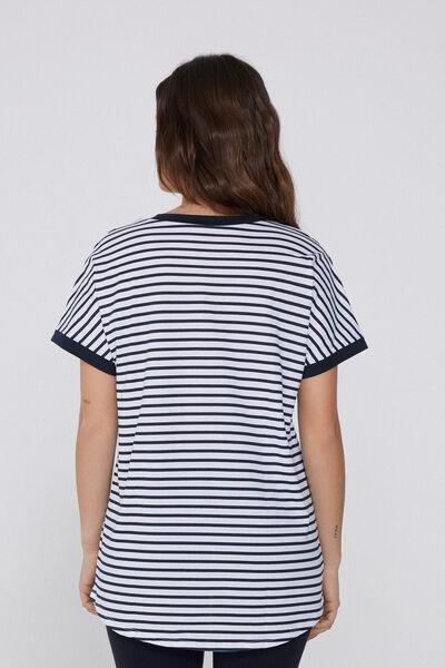 Navy Kimono Turn-Up T-Shirt, , large image number 2