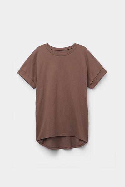 Brown Kimono Turn-Up T-Shirt, , large image number 4