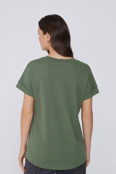 Green Kimono Turn-Up T-Shirt, , large image number 2