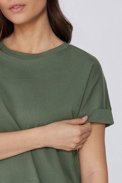 Green Kimono Turn-Up T-Shirt, , large image number 3