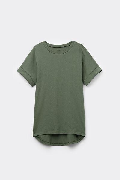 Green Kimono Turn-Up T-Shirt, , large image number 4
