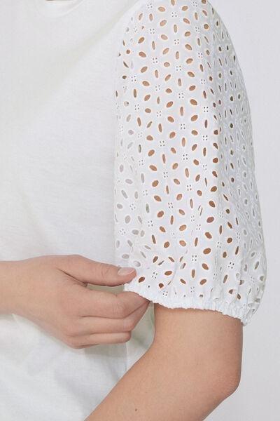 White Short Sleeved Top, , large image number 3