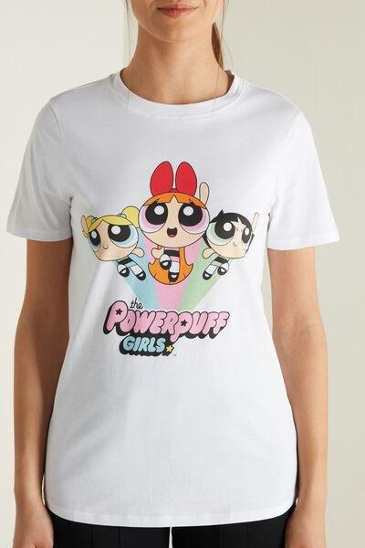 White Powerpuff Girls Cotton T-Shirt, , large image number 0