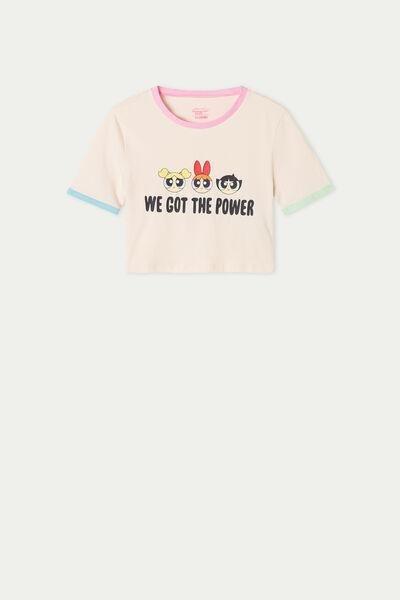 Cream Powerpuff Girls Cotton T-Shirt, , large image number 4