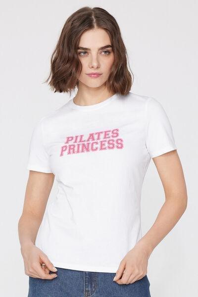 White Printed 100% Cotton T-Shirt, 5701_172Z, large image number 1