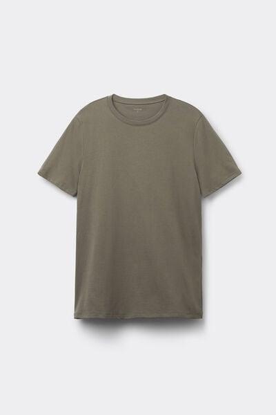 Green Round-Neck Organic Cotton T-Shirt, 5701_229Z, large image number 4
