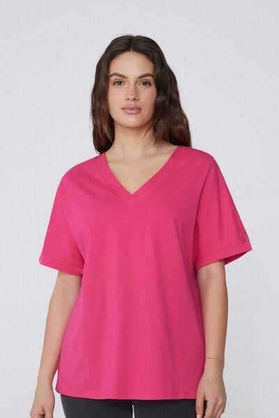Pink V-Neck T-Shirt, , large image number 0