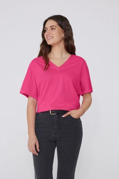 Pink V-Neck T-Shirt, , large image number 1