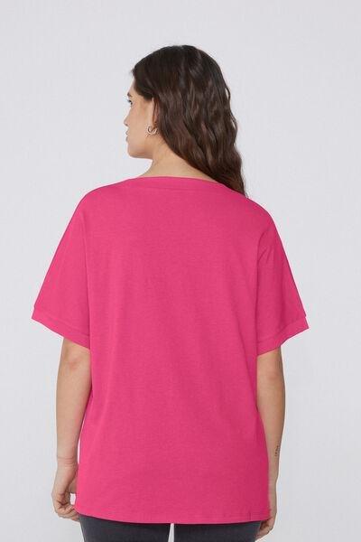 Pink V-Neck T-Shirt, , large image number 2
