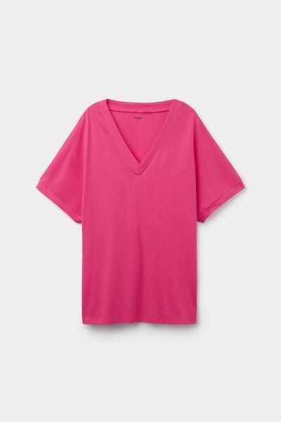Pink V-Neck T-Shirt, , large image number 4