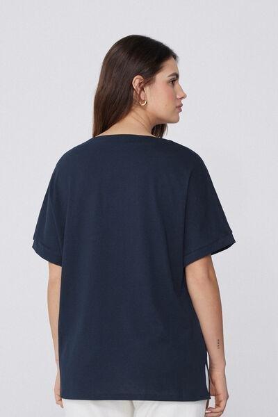 Navy V-Neck T-Shirt, , large image number 2