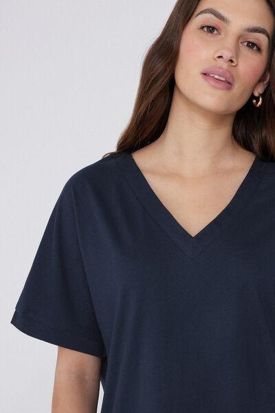 Navy V-Neck T-Shirt, , large image number 3