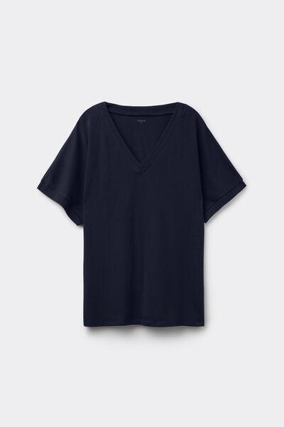 Navy V-Neck T-Shirt, , large image number 4