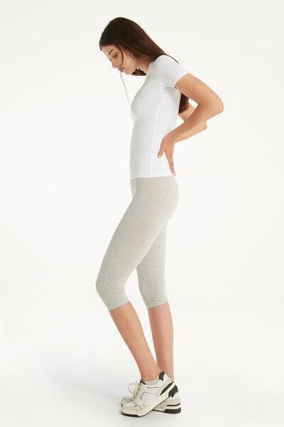 White Crew-Neck Stretch-Cotton T-Shirt, , large image number 1