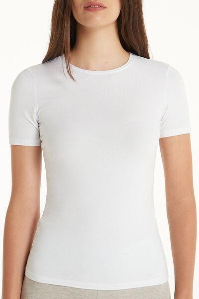 Tezenis - White Crew-Neck Stretch-Cotton T-Shirt