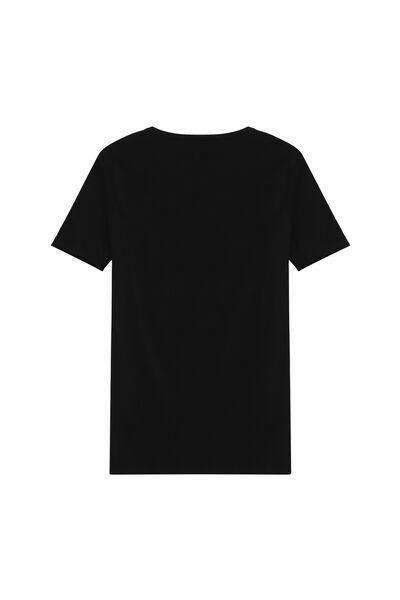 Black Crew-Neck T-Shirt, , large image number 5