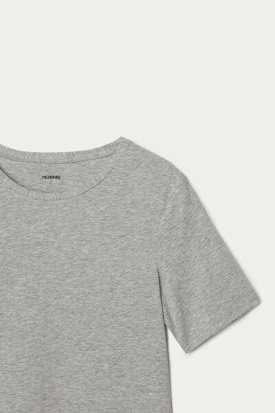 Grey Crew-Neck T-Shirt, Light Grey Blend, large image number 7