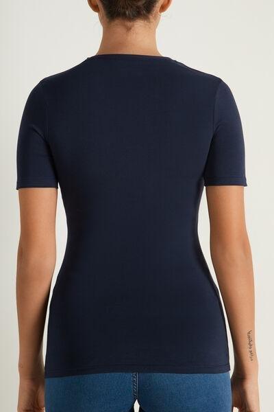 Blue Crew-Neck T-Shirt, , large image number 2