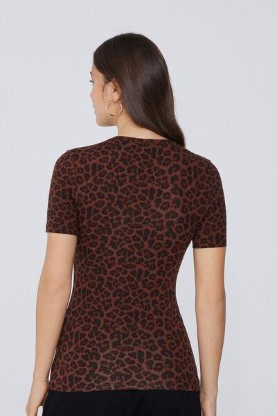 Brown Rounded Neck T-Shirt, , large image number 2