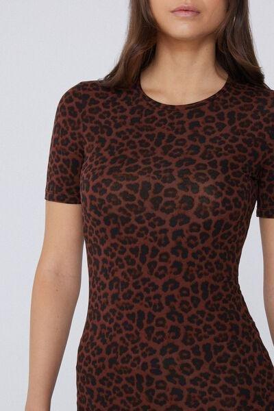Brown Rounded Neck T-Shirt, , large image number 3