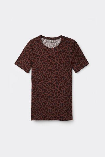 Brown Rounded Neck T-Shirt, , large image number 4