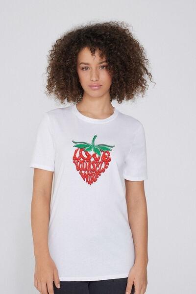 White Round Neck Top, , large image number 0