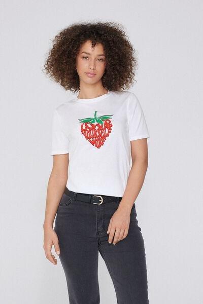 White Round Neck Top, , large image number 1