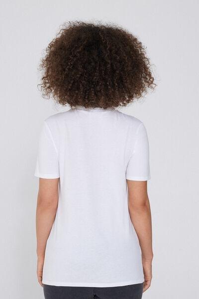 White Round Neck Top, , large image number 2