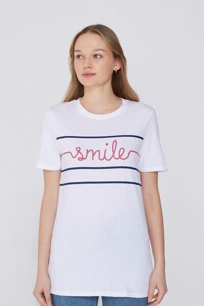 White Short Sleeve T-Shirt, , large image number 0