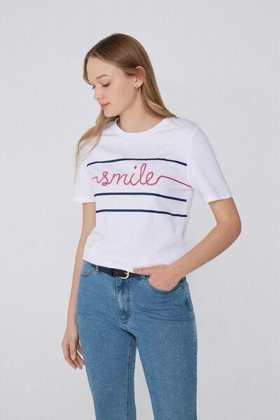White Short Sleeve T-Shirt, , large image number 1