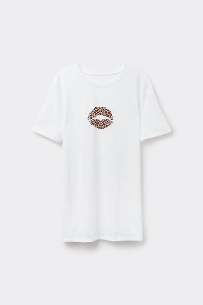 White Printed Cotton T-Shirt, , large image number 4