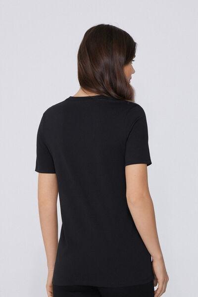 Black Printed T-Shirt, 5701_615Y, large image number 2