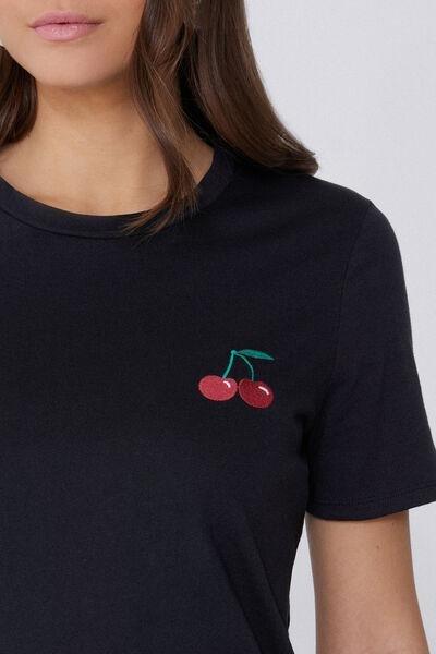 Black Printed T-Shirt, 5701_615Y, large image number 3