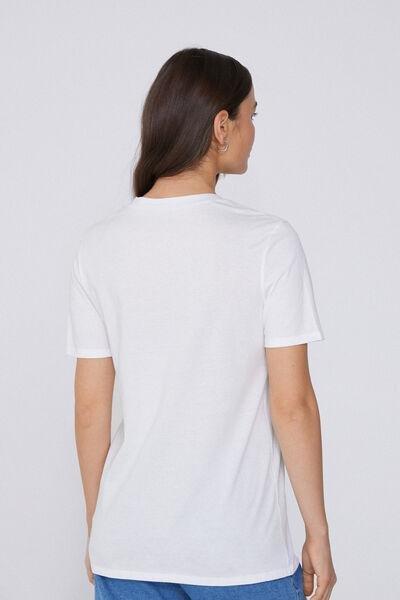White Printed T-Shirt, , large image number 2
