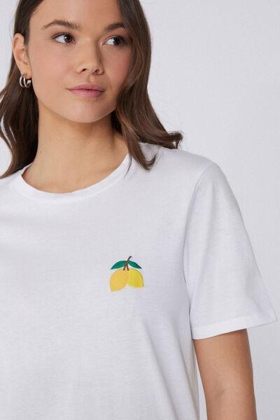 White Printed T-Shirt, , large image number 3