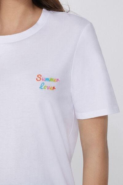 White Round Neck T-Shirt, 5701_704Y, large image number 3